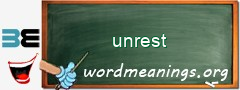 WordMeaning blackboard for unrest